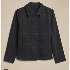 Banana Republic Factory Black Plaid Jacket